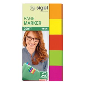 Sigel Page Marker Neon 200 Stück, Mehrfarbig
