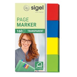 Sigel Page Marker Transparent 160 Stück, Mehrfarbig