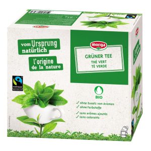 Morga Teebeutel Bio Fairtrade Grüner Tee 50 Beutel