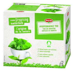 Morga Teebeutel Bio Pfefferminz Tee 50 Stück