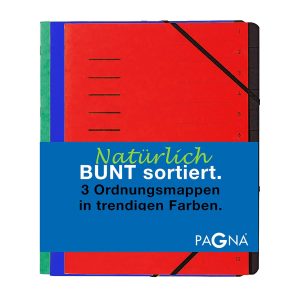 Pagna Ordnungsmappe Basic Set Blau/Rot/Grün