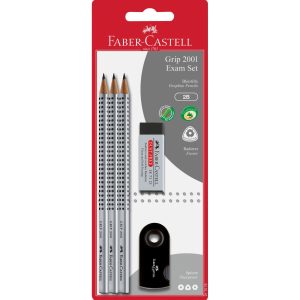 Faber-Castell Bleistift Grip 2001 2B, 3 Stück