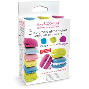ScrapCooking Lebensmittelfarbenpulver Set Blau/Violett/Grün