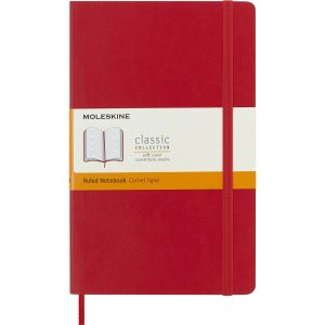 Moleskine Notizbuch Classic A5 Softcover, 192 Seiten, Scharlachrot