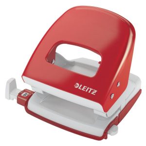 Leitz Locher Nexxt 30 Seiten, Rot-Grau