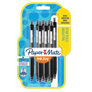 Paper Mate Kugelschreiber Inkjoy 300 RT 1 mm, Schwarz, 8 Stück