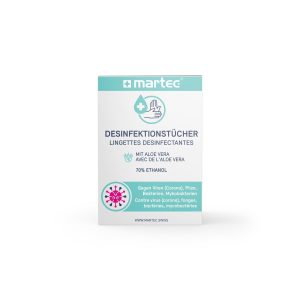 Martec Desinfektionstücher für die Hände mit Aloe Vera 10 Stück