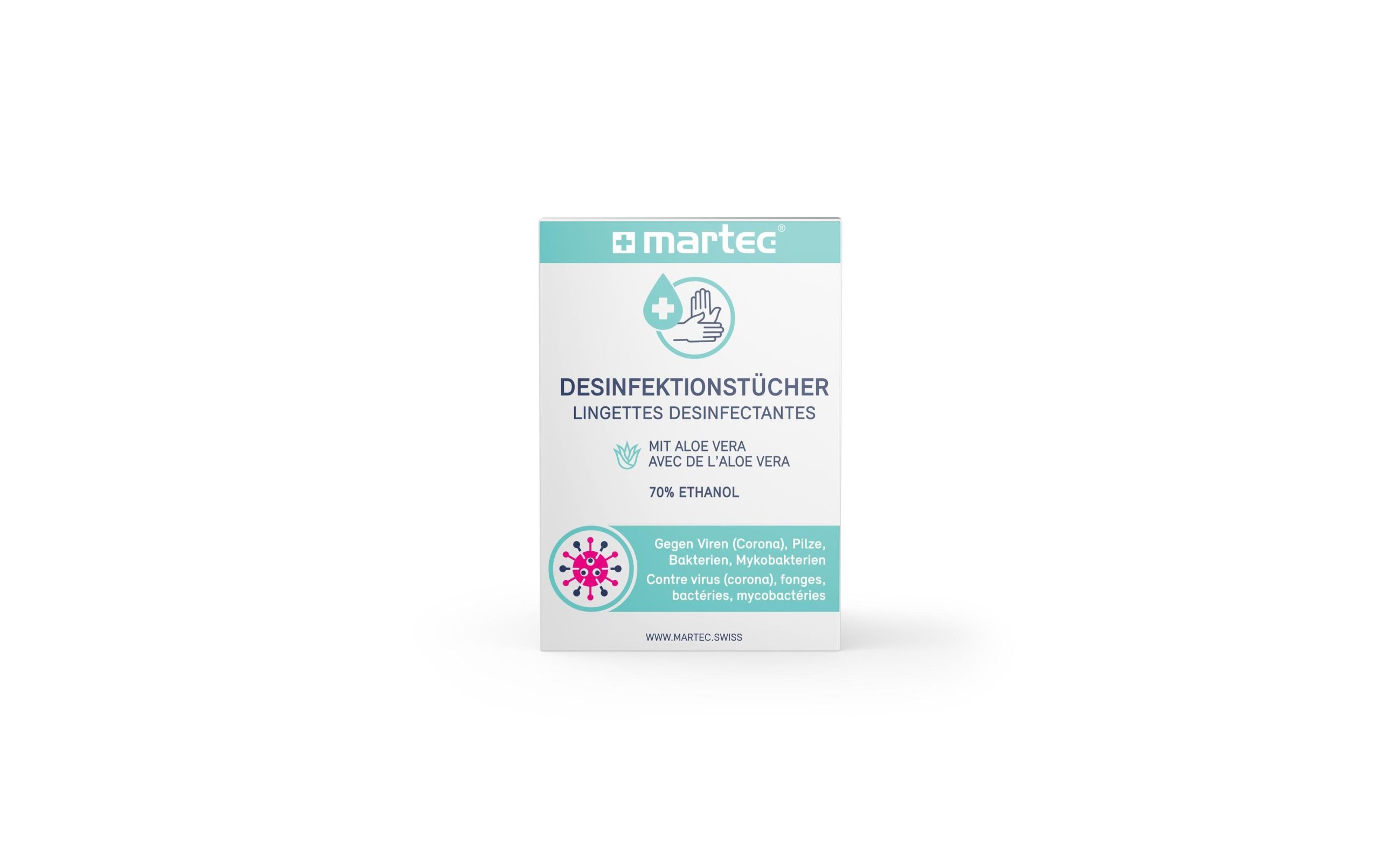 Martec Desinfektionstücher für die Hände mit Aloe Vera 10 Stück