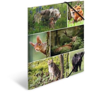 HERMA Gummibandmappe Waldtiere A4, Mehrfarbig