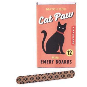 Kikkerland Nagelfeile Cat Paw Match Box Emery Boards 12 Stück