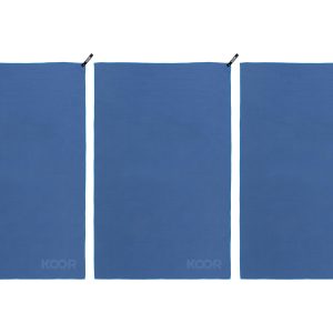KOOR Badetuch Silva Onda Blu 3er-Pack M 55 x 90 cm