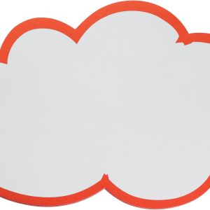 Franken Moderationskarten Wolke 23 x 14 cm, Weiss/Rot, 20 Stück