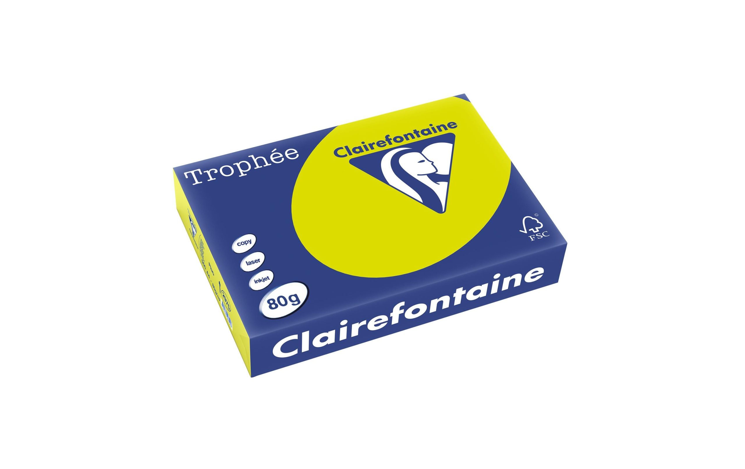 Clairefontaine Trophée A4, Neongrün, 80 g/m²,500 Blatt