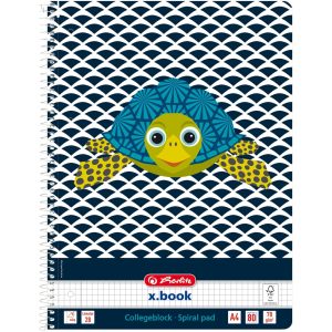 Herlitz Schreibblock Cute Turtle A4 80 Blatt liniert