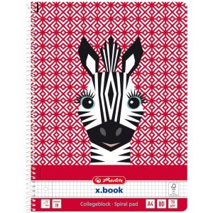 Herlitz Schreibblock Cute Zebra A4 80 Blatt kariert