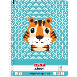 Herlitz Schreibblock Cute Tiger A4 80 Blatt liniert