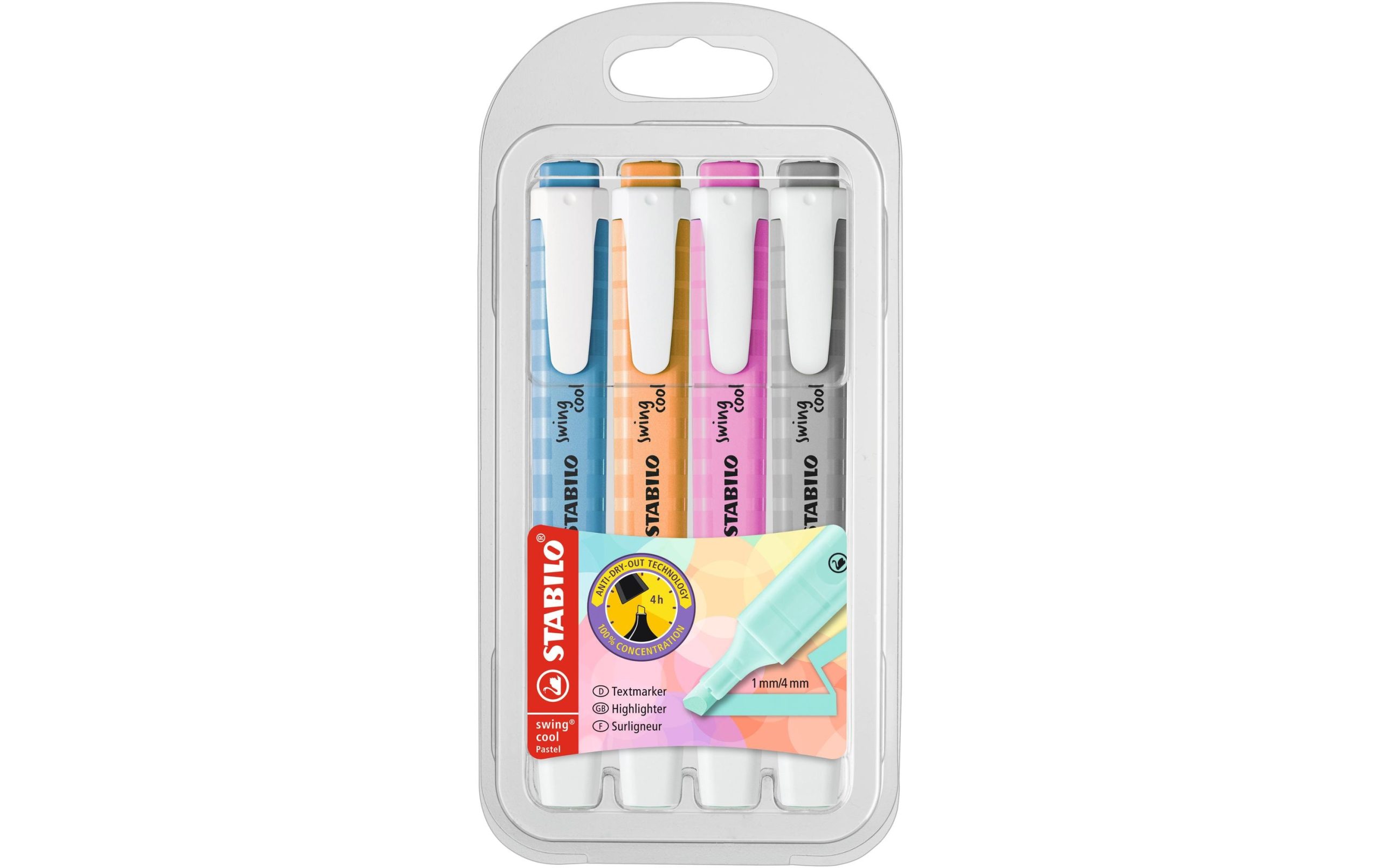 STABILO Swing cool 4er Etui 22 Pastell
