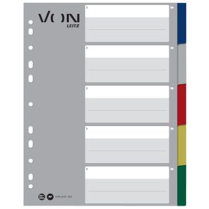 VON Register Blanko, A4, 1-5