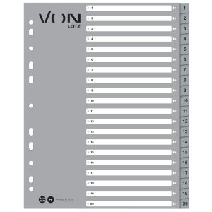 VON Register Plastikregister 1-20 A4, 1-20