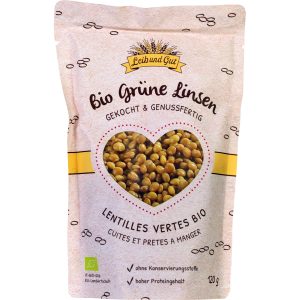 Leib und Gut Bio Grüne Linsen gekocht 120 g
