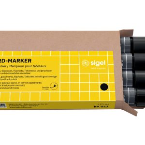 Sigel Whiteboard-Marker 4 Stück, Schwarz