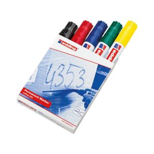edding Permanent-Marker 800 5 Stück, Mehrfarbig