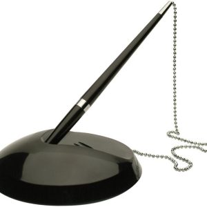 CONNECT Kugelschreiber mit Halter und Kette 0.7 mm, Schwarz