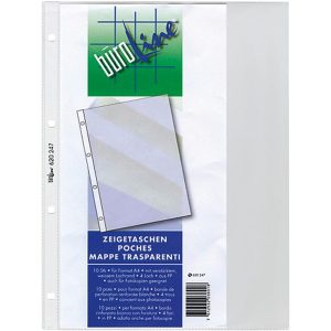 Büroline Zeigetasche A4 glatt Transparent, 10 Stück