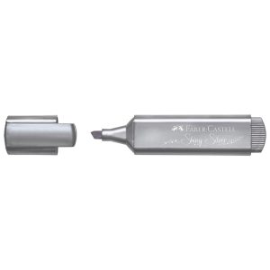 Faber-Castell Textmarker 1546 Shiny Silver, Metallic