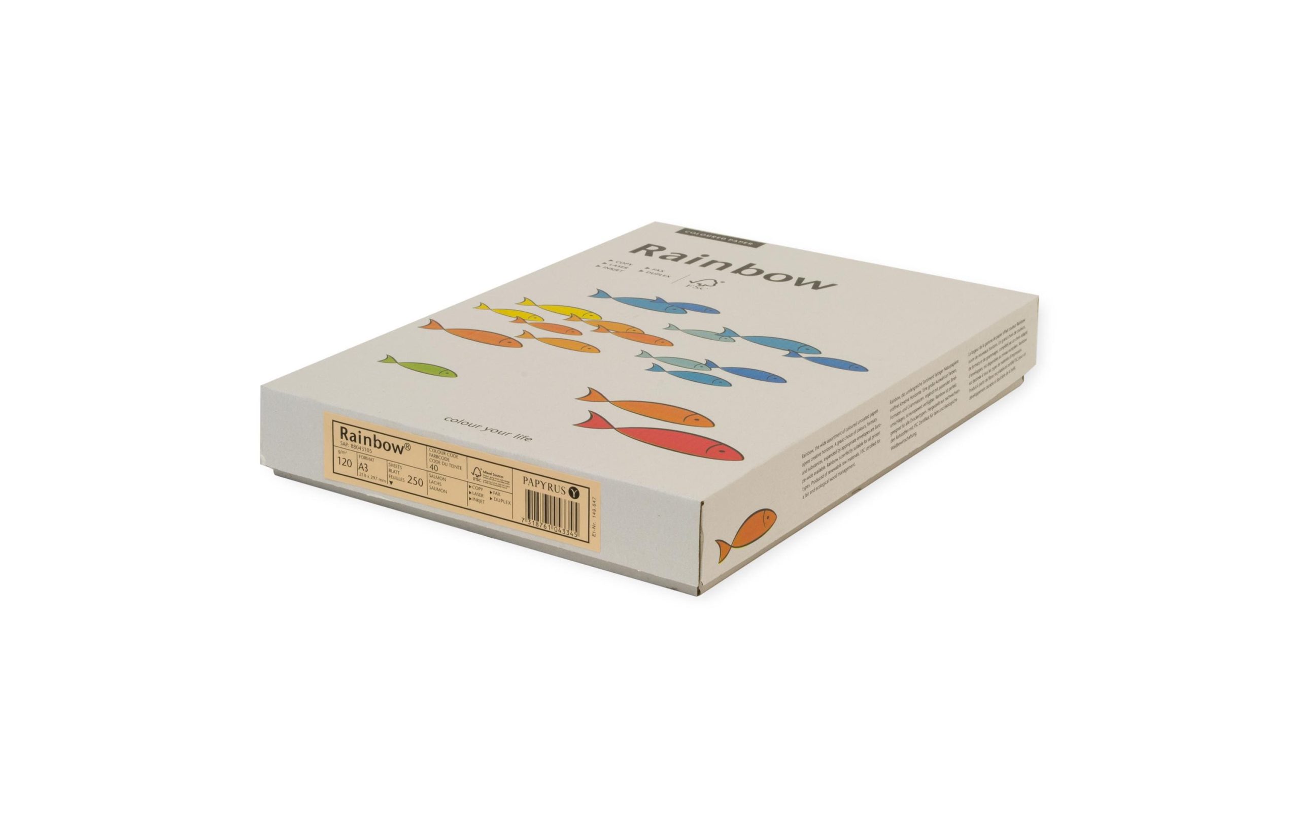 Rainbow Kopierpapier A3, Blau, 120 g/m², 250 Blatt