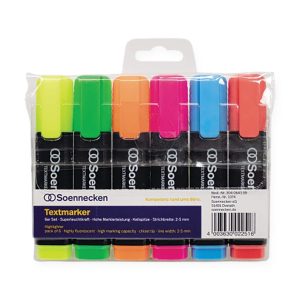 Soennecken Textmarker 6er Etui, Mehrfarbig