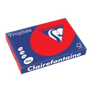 Clairefontaine Kopierpapier Trophée Colored Copy FSC A3, Rot, 80 g/m²