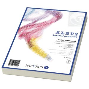 Papyrus Zeichenpapier Albus A4, Kariert, 160 g/m², 100 Blatt