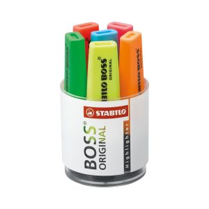 STABILO Textmarker Boss Pastell 6 Stück, Mehrfarbig
