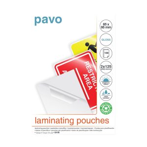 Pavo Laminierfolie 65 x 95 mm, 125 µm, 100 Stück, Wasserdicht