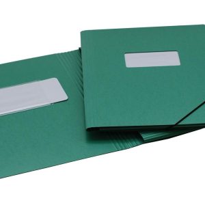 EROLA Gummibandmappe A4 mit Fenster Grün