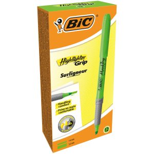 BIC Textmarker Brite Liner Grip 12 Stück, Grün