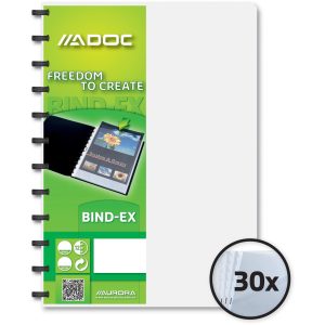 Adoc Sichtbuch Bind-Ex A4, 30 Taschen, Tranpsarent
