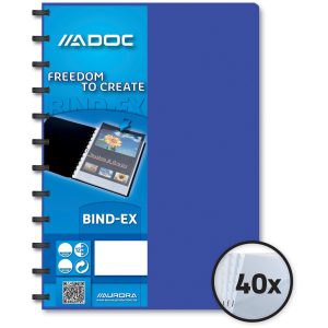 Adoc Sichtbuch Bind-Ex A4, 40 Taschen, Blau