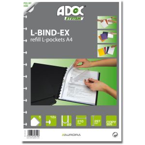 Adoc Sichtbuch Ersatztaschen A4, 5 Stück, Transparent-matt