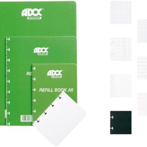 Adoc Notizheft Pap-Ex-Ersatzblätter A4, kariert, 72 Stück