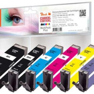 Peach Tintenset Canon PGI-580XXL / CLI-581XXL BK, PBK, PB, C, M, Y