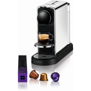 Krups Kaffeemaschine Nespresso CitiZ Platinum Schwarz/Edelstahl