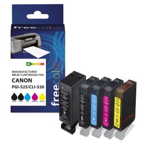 Freecolor Tinte Canon PGI-525 / CLI-526 Multipack Color