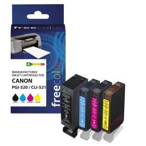 Freecolor Tinte Canon PGI-520 / CLI-521 Multipack Color