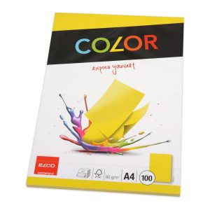 ELCO Kopierpapier Color A4, Gelb, 80 g/m², 100 Blatt