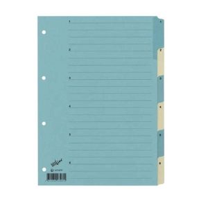 Büroline Register A4, 1 Reihe, 6 Tabs Blau/Beige