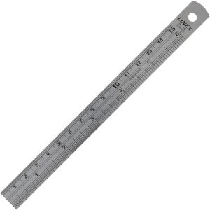 Linex Lineal aus Stahl 15 cm , Grau