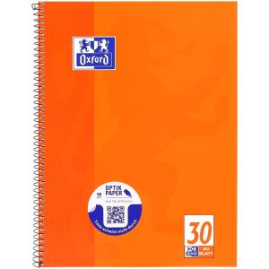 Oxford Schulheft Collegeblock A4+, blanko, Orange