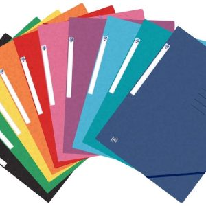 Oxford Gummibandmappe A4, klassische Farben assortiert